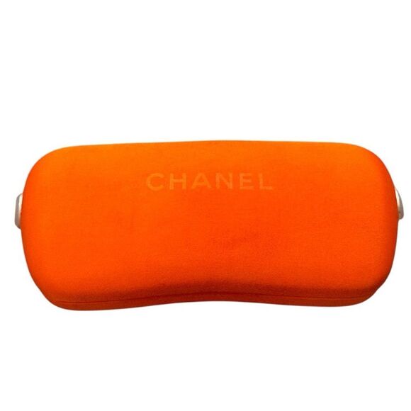 Vintage Chanel Sunglasses Case – Clamshell Orange Hard Shell – Y2K – RARE - Picture 1 of 9